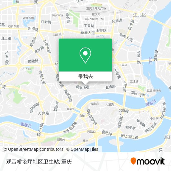 观音桥塔坪社区卫生站地图