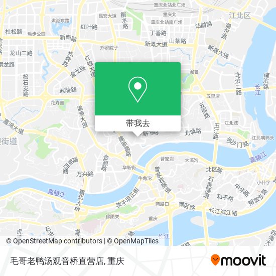 毛哥老鸭汤观音桥直营店地图