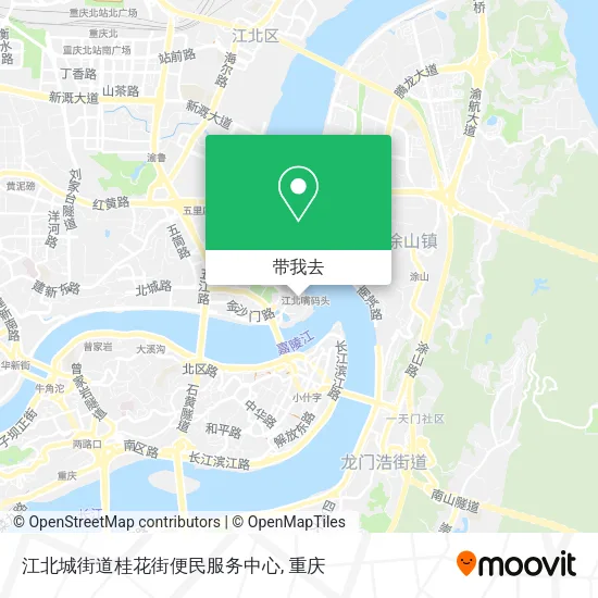 江北城街道桂花街便民服务中心地图