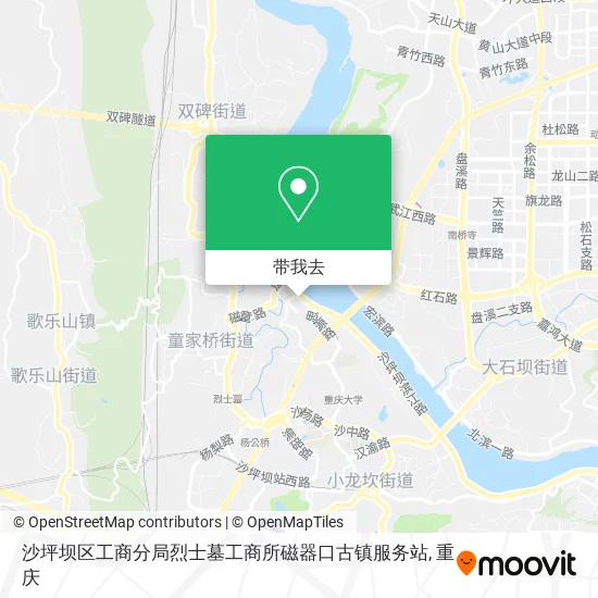 沙坪坝区工商分局烈士墓工商所磁器口古镇服务站地图