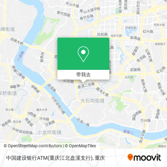 中国建设银行ATM(重庆江北盘溪支行)地图