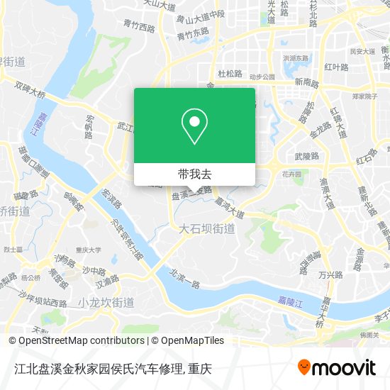 江北盘溪金秋家园侯氏汽车修理地图