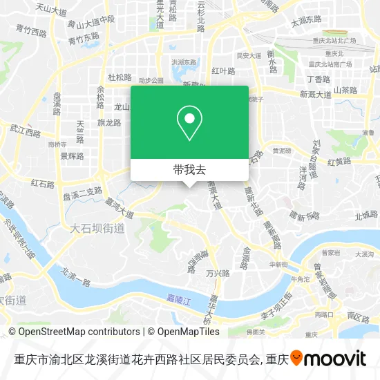 重庆市渝北区龙溪街道花卉西路社区居民委员会地图