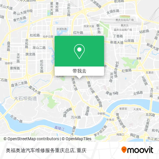 奥福奥迪汽车维修服务重庆总店地图