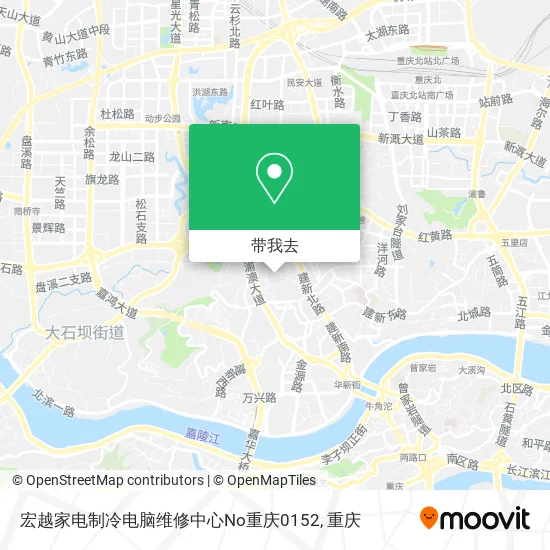 宏越家电制冷电脑维修中心No重庆0152地图