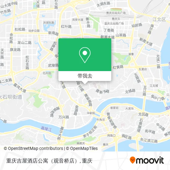 重庆吉屋酒店公寓（观音桥店）地图