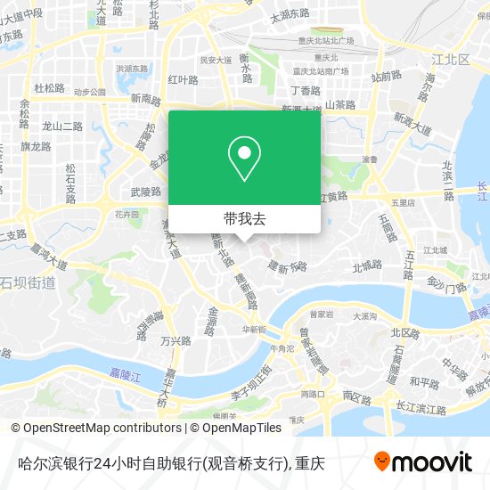 哈尔滨银行24小时自助银行(观音桥支行)地图