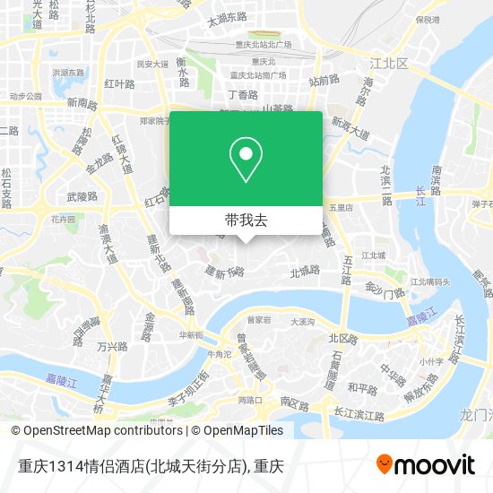 重庆1314情侣酒店(北城天街分店)地图