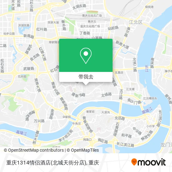 重庆1314情侣酒店(北城天街分店)地图