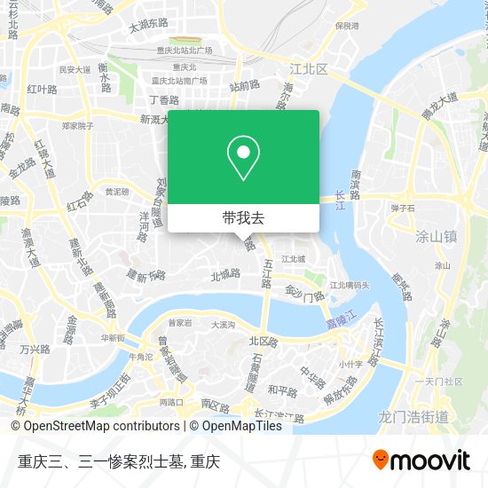 重庆三、三一惨案烈士墓地图