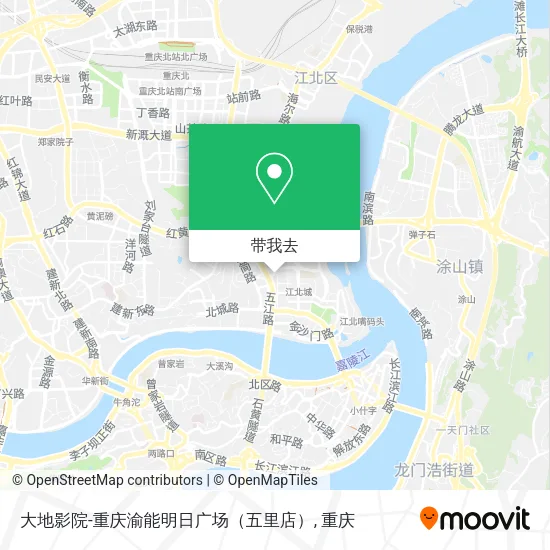 大地影院-重庆渝能明日广场（五里店）地图