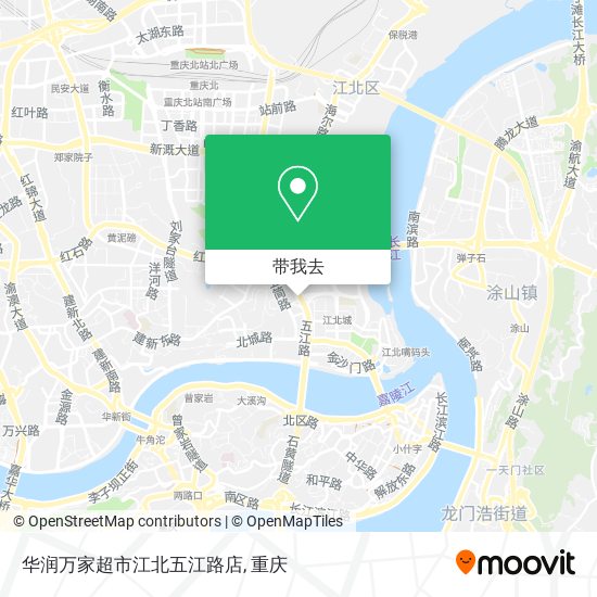 华润万家超市江北五江路店地图