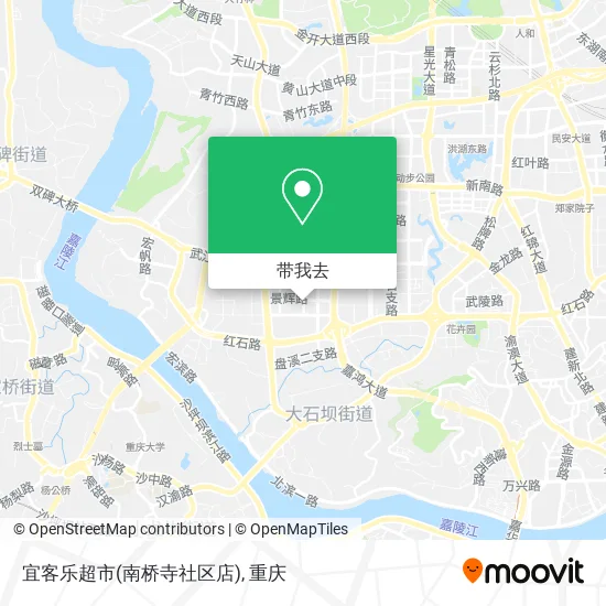 宜客乐超市(南桥寺社区店)地图