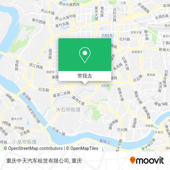 重庆中天汽车租赁有限公司地图