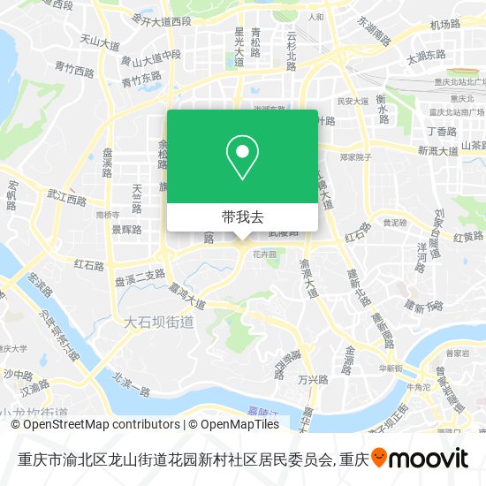 重庆市渝北区龙山街道花园新村社区居民委员会地图