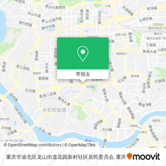 重庆市渝北区龙山街道花园新村社区居民委员会地图