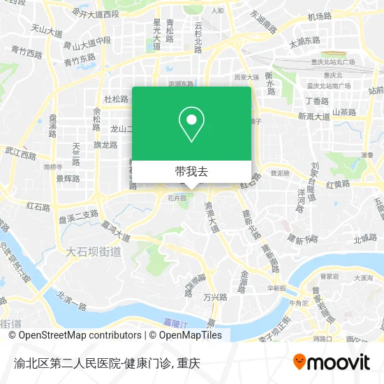 渝北区第二人民医院-健康门诊地图