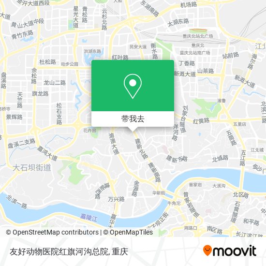 友好动物医院红旗河沟总院地图