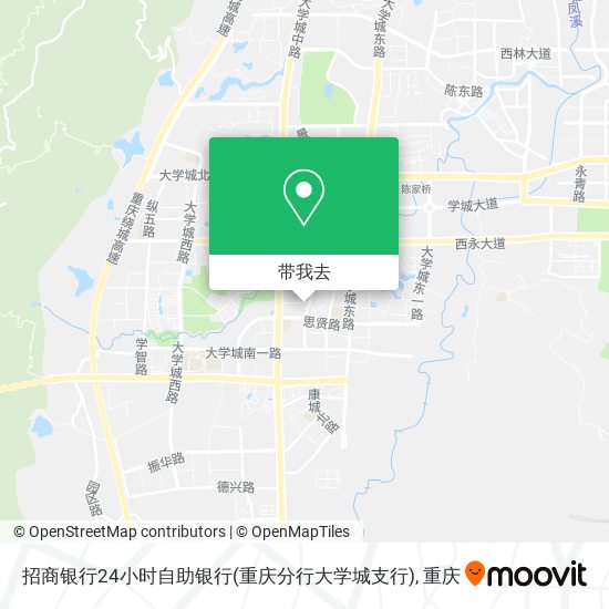 招商银行24小时自助银行(重庆分行大学城支行)地图