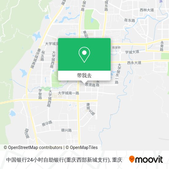 中国银行24小时自助银行(重庆西部新城支行)地图