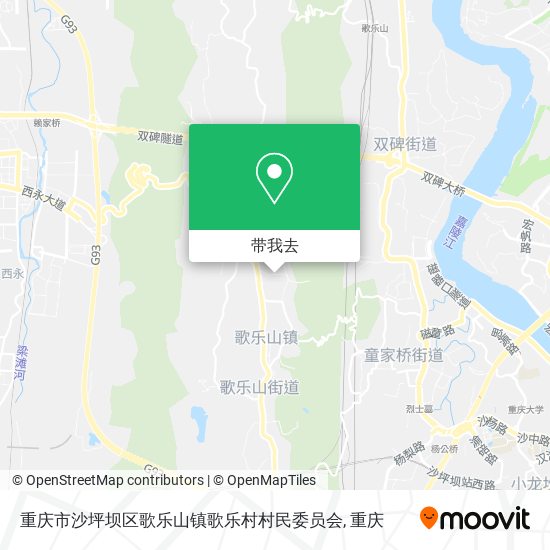 重庆市沙坪坝区歌乐山镇歌乐村村民委员会地图