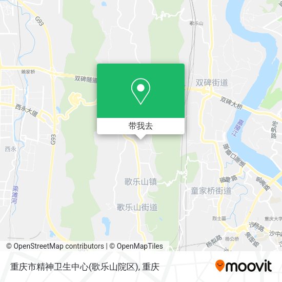 重庆市精神卫生中心(歌乐山院区)地图