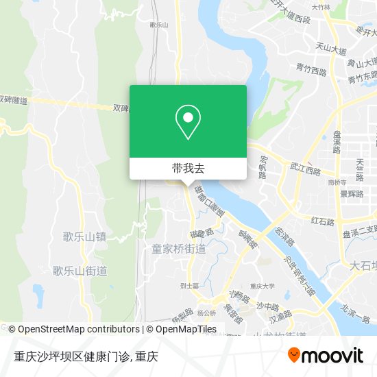 重庆沙坪坝区健康门诊地图