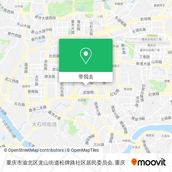 重庆市渝北区龙山街道松牌路社区居民委员会地图