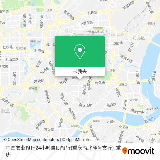 中国农业银行24小时自助银行(重庆渝北洋河支行)地图