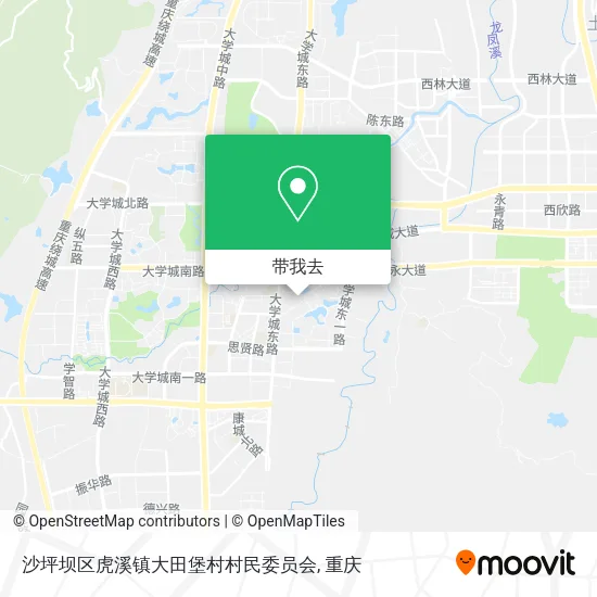沙坪坝区虎溪镇大田堡村村民委员会地图
