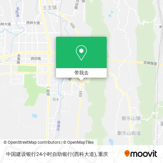 中国建设银行24小时自助银行(西科大道)地图