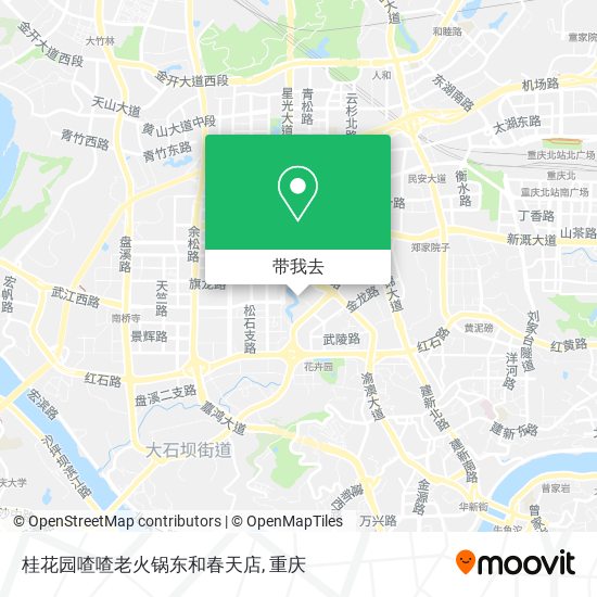 桂花园喳喳老火锅东和春天店地图