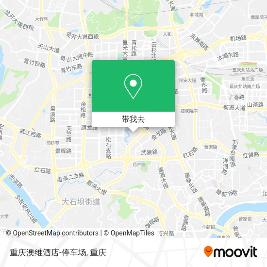 重庆澳维酒店-停车场地图