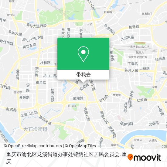 重庆市渝北区龙溪街道办事处锦绣社区居民委员会地图