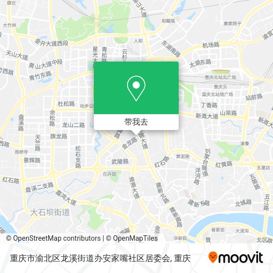 重庆市渝北区龙溪街道办安家嘴社区居委会地图