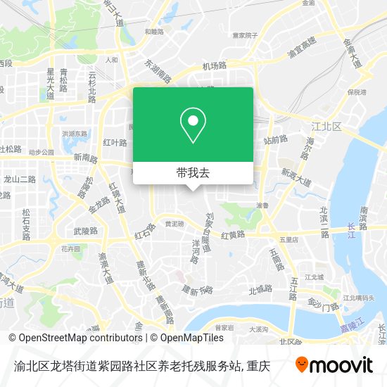 渝北区龙塔街道紫园路社区养老托残服务站地图