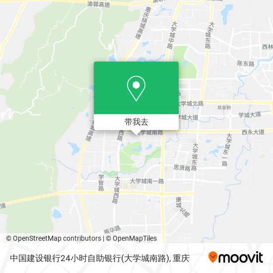 中国建设银行24小时自助银行(大学城南路)地图