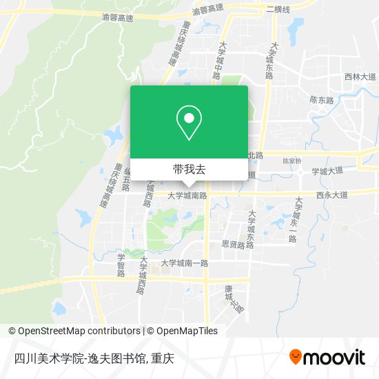 四川美术学院-逸夫图书馆地图
