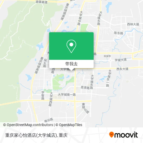 重庆家心怡酒店(大学城店)地图