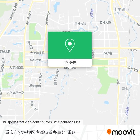 重庆市沙坪坝区虎溪街道办事处地图