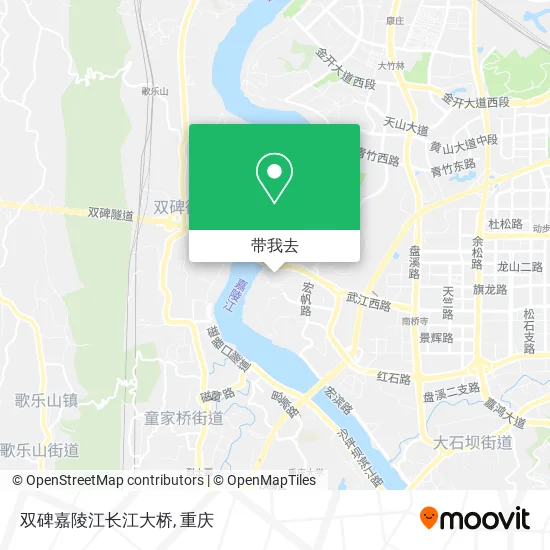 双碑嘉陵江长江大桥地图