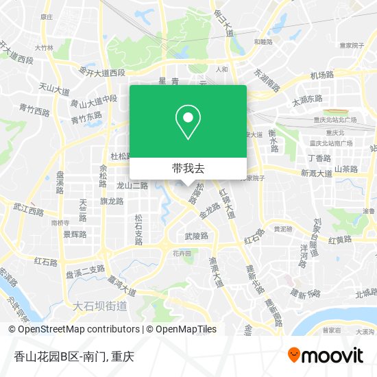 香山花园B区-南门地图