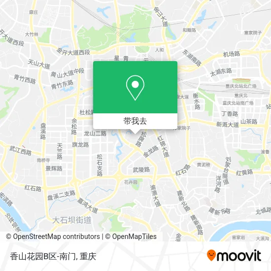 香山花园B区-南门地图