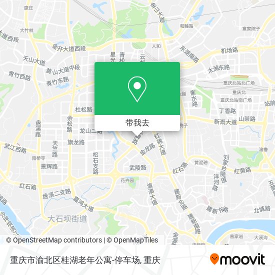 重庆市渝北区桂湖老年公寓-停车场地图