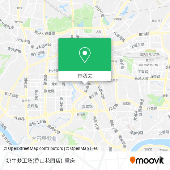 奶牛梦工场(香山花园店)地图