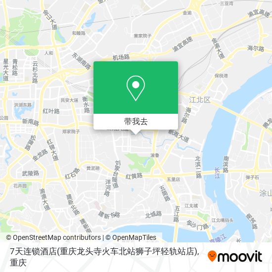 7天连锁酒店(重庆龙头寺火车北站狮子坪轻轨站店)地图