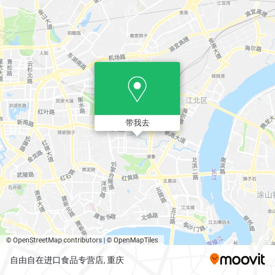 自由自在进口食品专营店地图