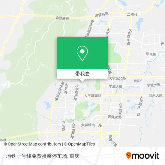 地铁一号线免费换乘停车场地图
