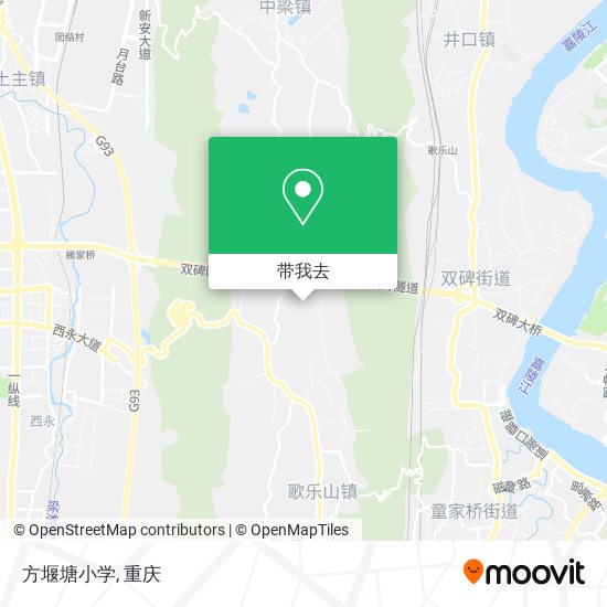 方堰塘小学地图