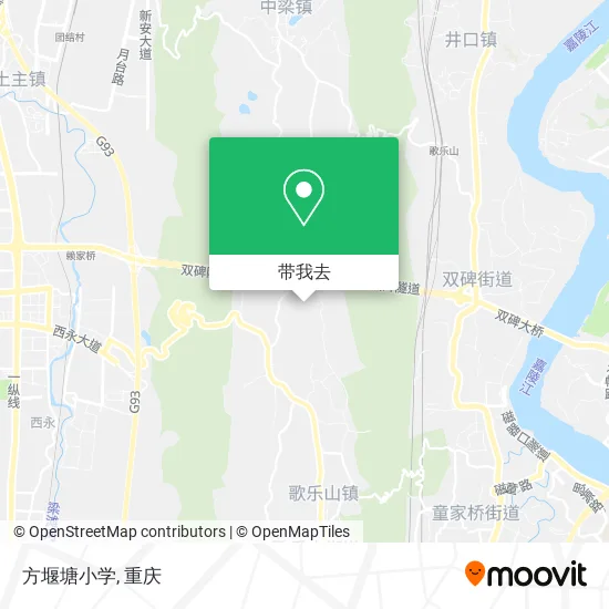 方堰塘小学地图